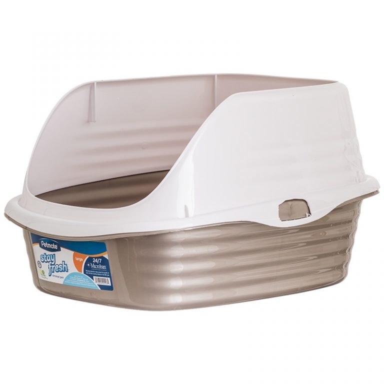 111_STAY FRESH RIMMED LITTER PAN W/MICROBAN, LARGE Pet World Panamá
