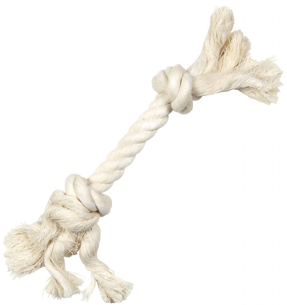 150_ROPE BONE 2 KNOTS, X-SMALL, WHITE – Pet World Panamá